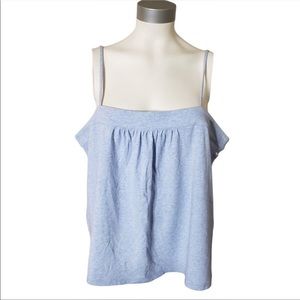 New J Crew Dreamy Pajama Cami Top Size XL in Heather Blue